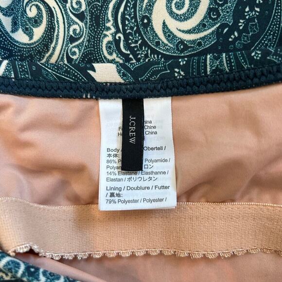 J.Crew Women's Bandeau One Piece Swimsuit Ratti Midnight Paisley Beach Size 6 - Picture 4 of 6